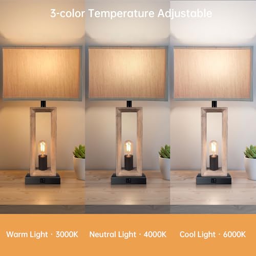 17% Off Modern Farmhouse Table Lamps Set of 2 with USB Charging - Image 3