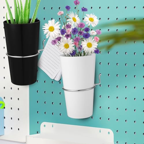 Set de crochets pour panneau perforé avec tasses 500ml en inox