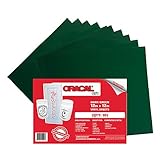 (10 Sheets) Oracal 651 Dark Green Adhesive Craft Vinyl for Cricut, Silhouette, Cameo, Craft Cutters, Printers, and Decals - 12' x 12' - Gloss Finish - Outdoor and Permanent