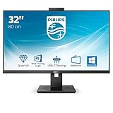 philips dockingstation android blickwikelstabiles IPS Panel, mattes Display mit 4ms Reaktionszeit, 180 mm höhenverstellbar, Drehfunktion (Pivot) , 2x 5W Lautsprecher, Headphone out, kompatibel für Wandhalterung VESA 100x100, Standfuss abnehmbar, Windows Hello Webcam