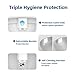 Bidet Attachment for Toilet Sprayer, Self-Cleaning Dual Retractable Nozzles Bidet Spray, Non-Electric Adjustable Water Pressure for Hygienic Rear & Feminine Wash, Easy Installation Ultra-Slim (Black)