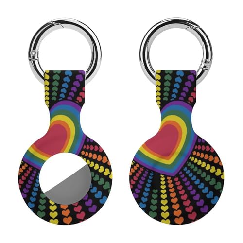 AirTag �P�[�X �G�A�^�O�L�[�z���_�[ LGBT �v���C�h ���C���{�[�t���b�O �n�[�g �G�A�^�O�J�o�[ ���^ �y�� �ϏՌ� �����h�~ �ϋv�� �g�ѕ֗� �����h�~ �q����p�̃��P�[�^�[ GPS�y�b�g�g���b�J�[