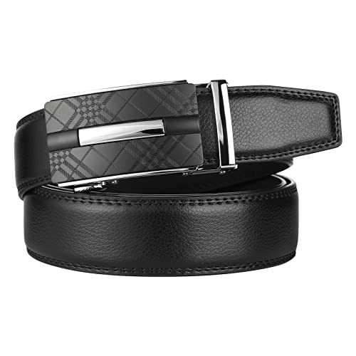 Image of Lavemi Men's Real Leather Ratchet Dress Belt with Automatic Buckle,Elegant Gift Box