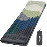pickyNproud Camping Sleeping Pad Extra Thick 5 Inch Inflatable Camping Pad with Pillow Sleeping Mat Built-in Foot Pump Portable Lightweight Camping Air Mattress for Backpacking Hiking Tent