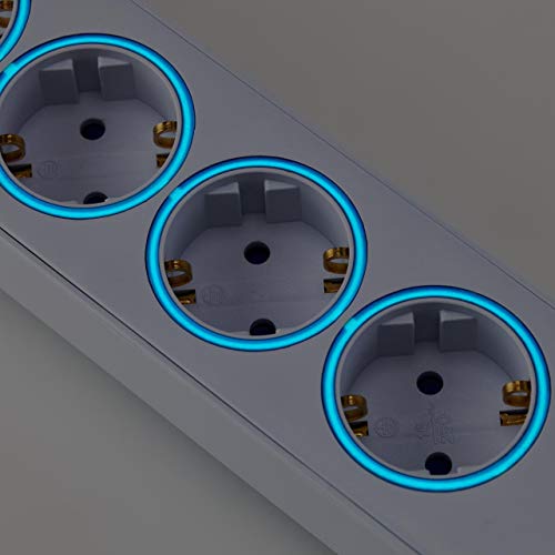 Multiprise 4 prises USB intégrés protection surcharges interrupteur sécurisé - 2