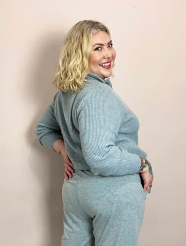 Image of TIYOMI Women Plus Size Tops Long Sleeves Mock Neck Sweaters Knit Pullover Sweater Adjustable Zipper Fall Autumn Winter Shirt
