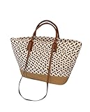 [ＫＳＬＡＴ] かごバッグ 草編みバッグ 大容量 トートバッグ 海辺 リゾート レディース ビーチ ハンドバッグ 手持ちバッグ 肩掛けバッグ おしゃれ 可愛い 夏バッグ カジュアル ショルダーバッグ 2WAY 韓国(Free Sizeコーヒー)