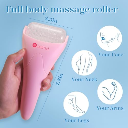 BAIMEI IcyMe Cryotherapy Ice Roller for Face and Eyes Massager Puffiness Redness Reducing Migraine Pain Relief, Skin Care Tool Helps on Muscle Tension, Self Care Gift for Men Women