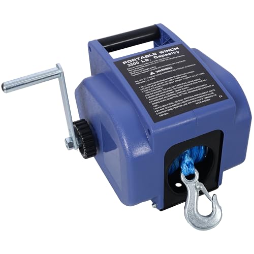 Winche Eléctrico Portátil 12V para Trailer con Cuerda Sintética miniatura 7