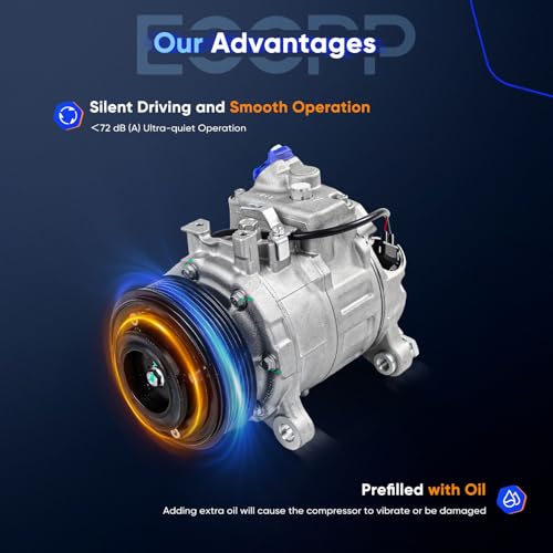 Image of ECCPP A /C Compressor with Clutch 2008-2011 for Ford Focus 2.0L 2.5L AC Compressor