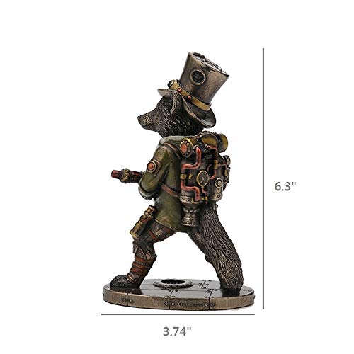 Estatua Resina acabado bronce Steampunk 6.25 in miniatura 5