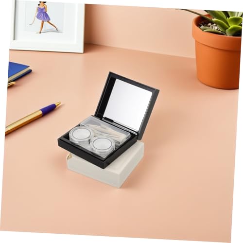 Boîte à lentilles de contact étanche avec miroir intégré antidérapant