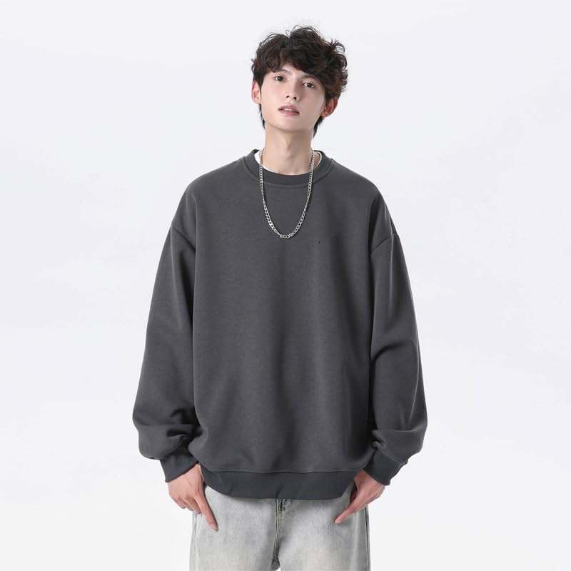 Men's Artistic Crew Neck Sweatshirt Unique Heavy Sweatshirt4