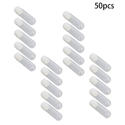 Image of Othmro 30ml 50pcs Plastic Lab Centrifuge Tubes, 28*92mm Vial Test Tube Sample Storage Container Liquid Centrifuge Tube Round Bottom With Internal Screw Cap for Beads Yeast Specimen Sample Laboratory