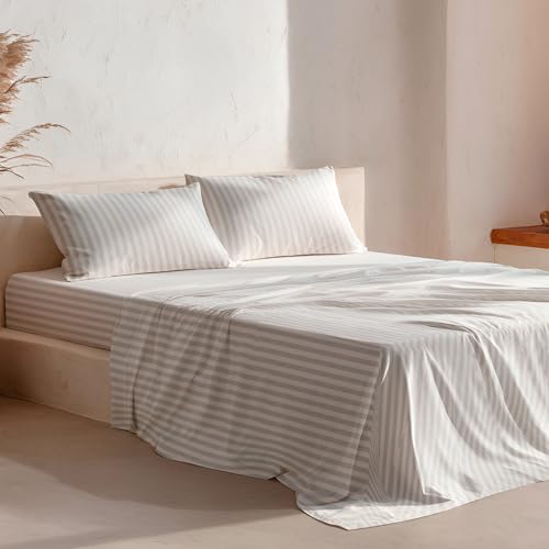 GAMUSI Juego de sábanas Rayas Cama 135