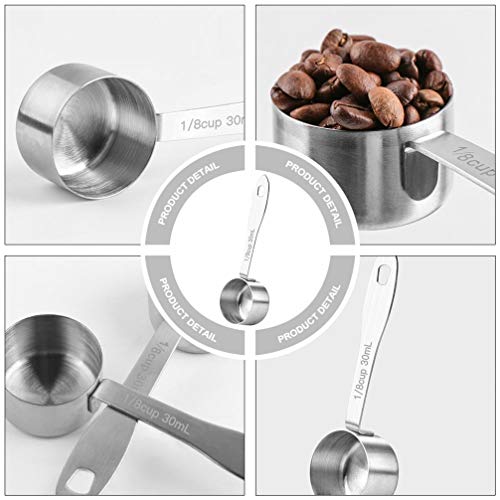 Cabilock Colher De Medição De Café Colher De Sopa de Aço Inoxidável Punho Longo Colher de Café de Le