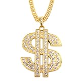 Gold Chain with Dollar Sign Fake Gold Chain Costume Money Chains Sign Necklace for Men Women Gifts Hip Hop...