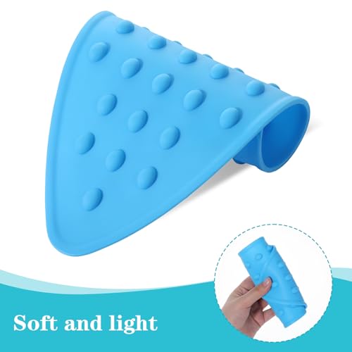 Image of Silicone Iron Rest Pads, Multipurpose Heat Resistant Mat Iron Pad Ironing Mat for Ironing Board, Protective Pads Resting Plate for Hot Flat Irons Curling Wands, Hot Tool Holder (Blue)