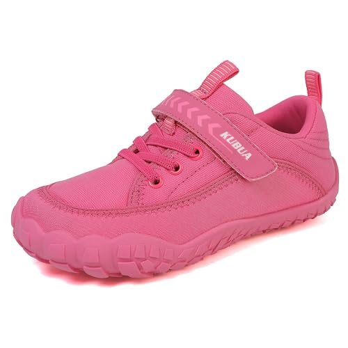 KUBUA Kids Barefoot Shoes Boys Girls Slip On Minimalist Sneakers for Walking Tennis Athletic Hiking Toddler Little Big Kid