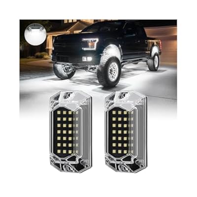 LD DARKEAGLE 2 Pods Full Angle All Pure White LED Rock Lights Replacement Damaged Pod for Full Angle White Rock Lights 12v Underglow Light Waterproof Neon for Trucks ATV UTV Offroad Pickup RZR SXS