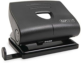Rapesco PF8700B1 Germ-Savvy Antibacterial, 820-P 2-Hole Punch, 22 Sheet Capacity, Black