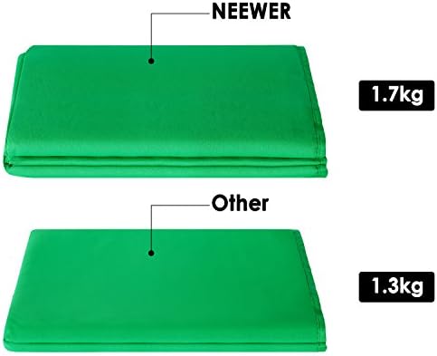 Neewer 9 x 15 feet/2.7 x 4.6 Meters Green Chromakey Muslin Backdrop Background Screen with 3 Clamps for Photo Video Studio Photography (Backdrop Stand Not Included)