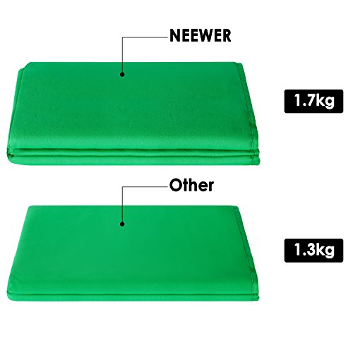Neewer 9 X 15 Feet/2.7 X 4.6 Meters Green Chromakey Muslin Backdrop Background Screen With 3 Clamps For Photo Video Studio Photography (Backdrop Stand Not Included) #TOP3