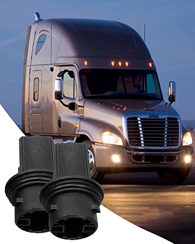 Ochiki Front Turn Signal Bulb Socket Fit For Freightliner Cascadia Columbia M2 Headlight Turn Signal Lamp, Turn Signal Light Socket Replace Hal 224-394-025, 2 Pcs #TOP4