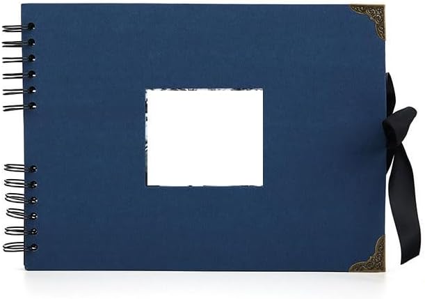 Travel Growth Commemorative Book ﻿ Creative Photo Album DIY Album Album Set Handmade Commemorative Album Applicable to Photos, Receipts, Star Cards, etc(Blue)