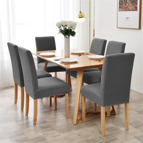 Housse de chaise extensible lot de 2 jacquard pour protéger vos sièges - 4