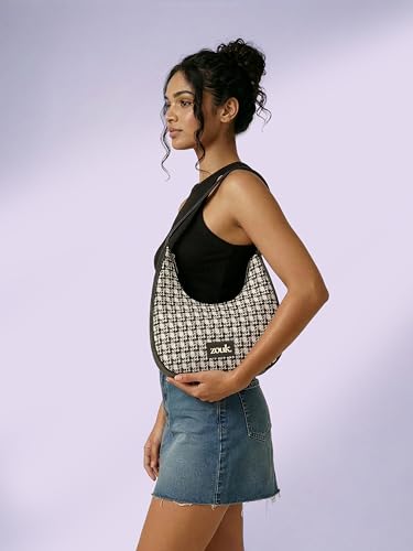 Image of ZOUK Pixi Small Shoulder Bag | Vegan Leather Evening Bag for Women with Shoulder Strap, Zip Closure & Water-Resistant Lining | Stylish Handcrafted Purse |