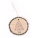 Unto Us a Child is Born Isaiah 9:6 Wood Tree Bark 4 inch Christmas Tree Ornament, Multicolor, 3.5 x 3.75