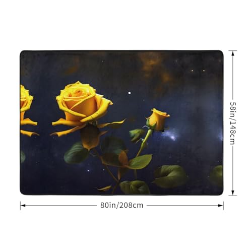 Tapis décoratif en flanelle grand format pour chambre et salon