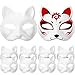 Toddmomy White Cat Mask 10Pcs Unpainted Cat Mask Blank Cat Paper Mask Blank White Cat Mask DIY White Paper Mask Masquerade Masks for Kids Craft Cosplay Party Favors