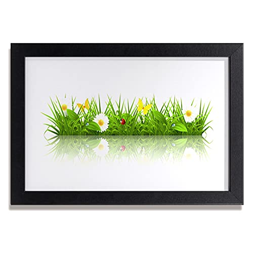 Cadre en MDF avec affiche encadrée photo 30x20 de plante naturelle d'herbe