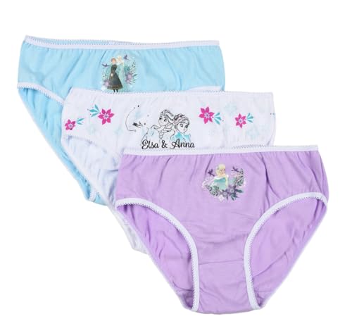 Disney La Reine des Neiges, Lot 3 Culottes, Fille (FR/ES, Âge, 5 Ans, 6 Ans, Taille Normale, Bleu)