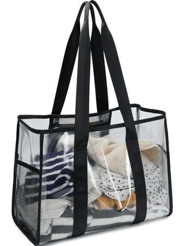 Image of JIANYA Beach Bag, Tip-Proof Waterproof Pool Bag Shoulder Bag with Pockets for Work, Travel, Gym, Beach & Pool