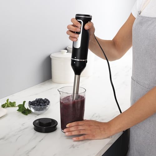 Ninja Foodi 3-in-1 Staafmixer, Handmixer & Hakmolen met Geleidelijke Start, 2 Meng- & 5 Mixsnelheden om te Hakken, Mixen, Kneden, Mengen & Meer, Vaatwasserbestendige Onderdelen, 850W, Zwart, CI100EU - Afbeelding 4