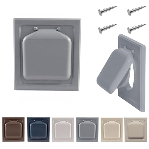 Dual Door Dryer Vent Cover Outdoor 4 inch, Made in USA w Highest Quality UV Resistant Plastic in any Outdoor Vent Cover, No Lint Collecting Screen