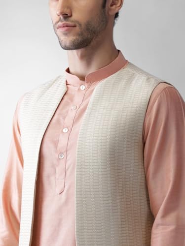 Image of KISAH Men's Jacket - Jacquard Silk Blend - Indian Wedding Outfit for Men - Ideal for Weddings and Festivals