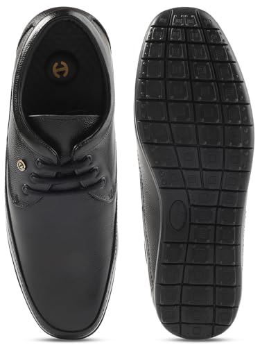 Image of Liberty Healers HA1 12 Formal Lacing Derby Shoes for Men with Rubber Sole| Suitable for Wedding Office Wear | Durable Lightweight and Cushioned Footbed | Shock Absorption