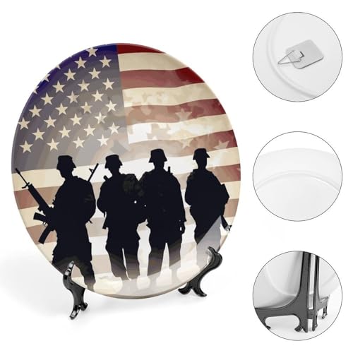 Plato decorativo de porcelana americana 6 pulgadas miniatura 4