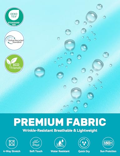 Mens UV Sun Protection Long Sleeve Shirts Rash Guard for Outdoor Fishing Hiking Swimming UPF 50+3