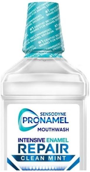 Pro-namel Intensive Enamel Repair Mouthwash to Help Actively Repair Enamel and Protect Against Cavities, Clean Mint, 16.9 Fl Oz, for Adults (Pack of 1)