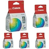 Canon CL-41 Compatible to iP1700/iP1600,iP6220D/iP6210D,iP6310D,MP170/MP160/MP150/MP180,MP450,MP460,iP1800,iP2600,MP140,MP190/MP210,MP470,MX310/MX300 Printers (Pack of 5)
