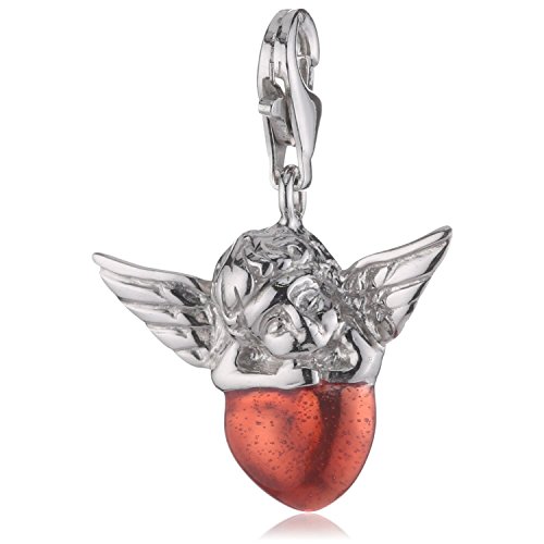 Preisvergleich Produktbild Pasionista Charms Anhänger 925 Sterling Silber Engel auf Herz 605012