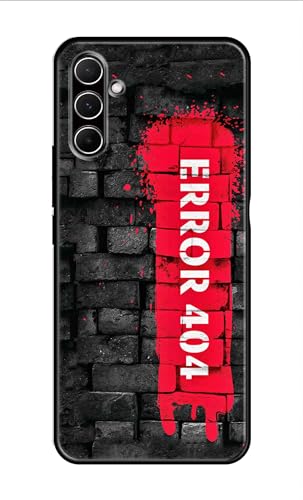 Image of Metal TPU Printed Back Cover for Samsung Galaxy A35 5G (Error 404) 360 Degree Protection | Camera Protection -25092024(AR)