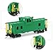 C8763 1 Unit Painted 1:87 HO Scale 36' Wide Vision Caboose Wagons Model Railway (Green)