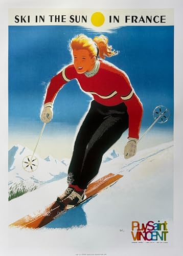 Affiche Puy Saint-Vincent 50x70cm poster nature vintage Pays des Écrins