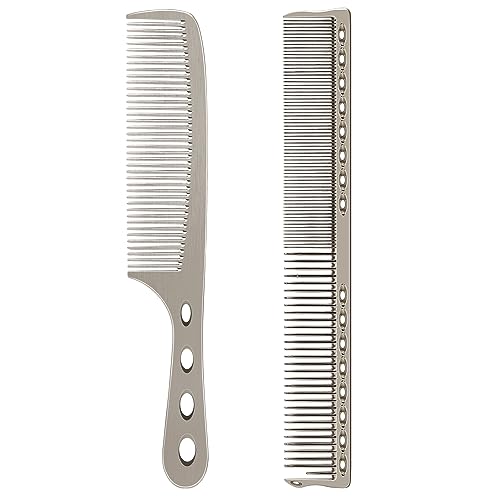 Peines metálicos para cabello 2 piezas plateados miniatura 1